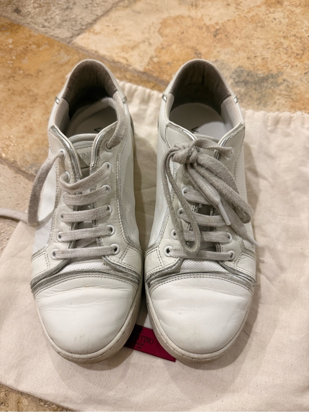 Valentino White Low-Top Women's Sneakers